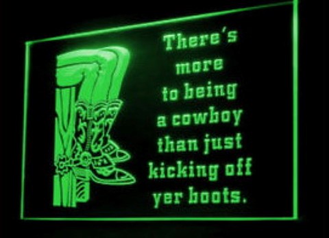 Cowboy Boots Place Western LED Neon Sign
